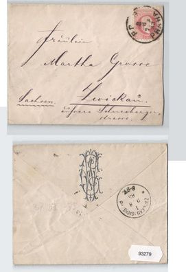 93279 Brief 5 Kreuzer Österreich K. u. K. Monarchie - Prag nach Zwickau 1883