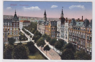 93524 AK Döbeln - Königstraße, Straßenansicht mit Hotel zum Reichskanzler 1915
