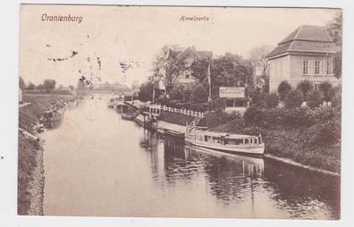 93544 AK Oranienburg - Havelpartie mit Restaurant Louisenbad, Bahnpost 1916