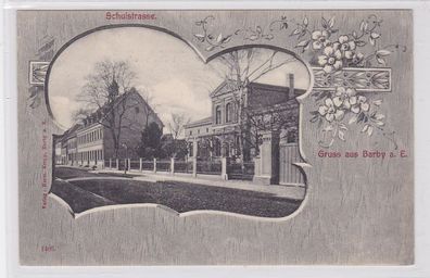 93726 AK Gruss aus Barby an der Elbe - Schulstrasse 1909