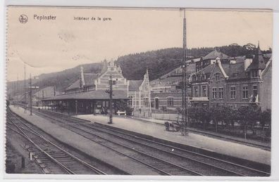 93811 Feldpost Ak Pepinster Belgien Bahnhofsansicht 1915
