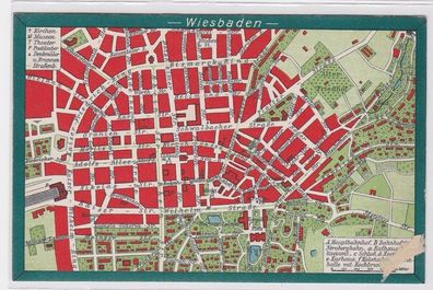 93823 Stadtplan Ak Wiesbaden Stadtansicht um 1930