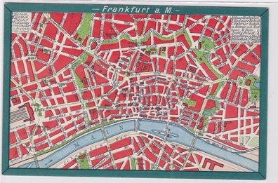 93824 Stadtplan Ak Frankfurt am Main Stadtansicht um 1930