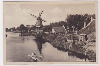 94191 Ak Emden Windmühle am Hinter-Tief 1932