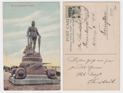 94278 Ak Tientsin Kiautschau China German Monument 1909
