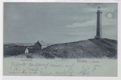 94308 Mondscheinkarte Wittdün auf Amrum Leuchtturm 1902