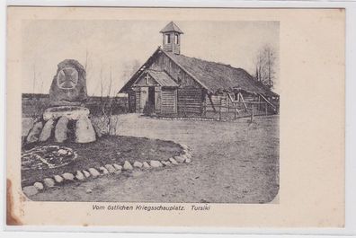 94450 AK Tursiki - Ehrenmal und Kapelle vom östlichen Kriegsschauplatz
