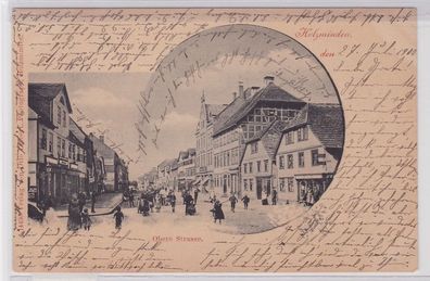 94596 AK Holzminden - Obere Strasse, Straßenansicht mit Geschäften 1900