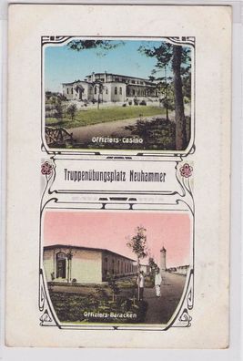 94690 Feldpost AK Truppenübungsplatz Neuhammer Offizierscasino & Baracken 1915