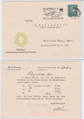 96175 DR Ganzsachen Postkarte PP113/ B5/03 Berliner Ganzsachen-Sammler-Verein