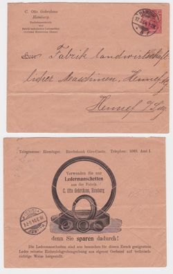 96482 DR Ganzsachen Umschlag PU27/ B35/3 Gehrckens Treibriemenfabrik Hamburg 1904