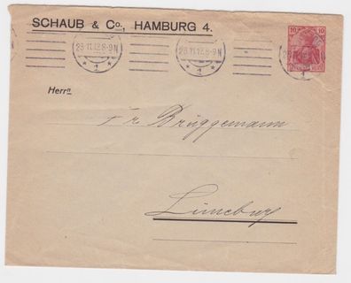 96617 DR Ganzsachen Umschlag PU Firma Schaub & Co. Hamburg 1912