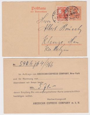 97969 DR Ganzsachen Postkarte P117F Zudruck American Express Company New York