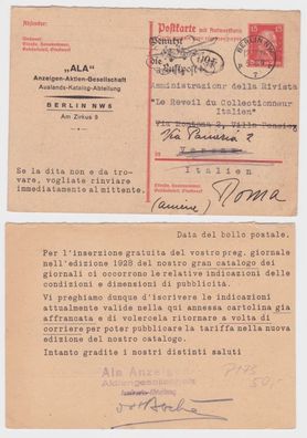98000 DR Ganzsachen Postkarte P173 Zudruck ALA Anzeigen AG Auslands-Abt. Berlin