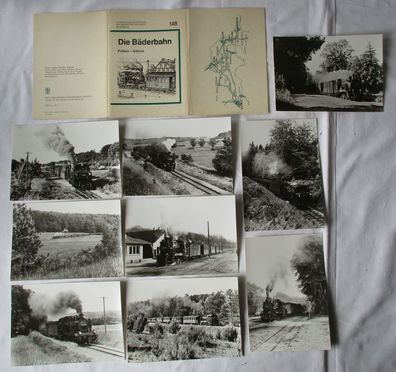 Ansichtskartenmappe mit 9 Karten Die Bäderbahn Putbus - Göhren (94583)