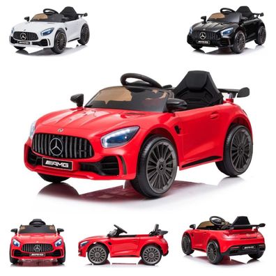 ES-Toys Kinder Elektroauto Mercedes AMG GT R Fernbedienung, EVA-Reifen, MP3, USB