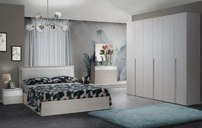 NEU Elegantes Schlafzimmer Saskia in beige modernes Design Italienisch Set