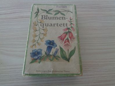 Kartenspiel / Quartettspiel -Blumenquartett-vollständig