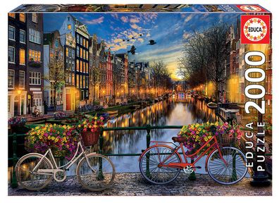 Puzzle - Amsterdam - 2000 Teile, Fahrrad, Fahrräder Educa # 17127