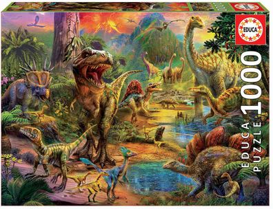 Puzzle -Land der Dinosaurier- 1000 Teile -Land of Dinosaurs- Educa # 17655