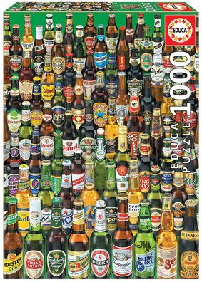 Puzzle - Beers - 1000 Teile Bier-Flaschen, Educa # 12736