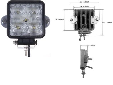 LED Arbeitsscheinwerfer 5 x 3 Watt Hochleistungs LED bis ca. 1.150 Lumen