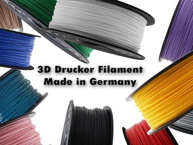3D Drucker 1kg Filament Rolle PLA 1,75mm viele Farben schwarz weiss grau rot blau....