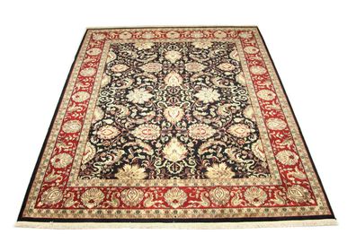 Indischer Täbriz Orientteppich, Maß: 2,89x2,42, aus feiner Wolle auf Schurwolle