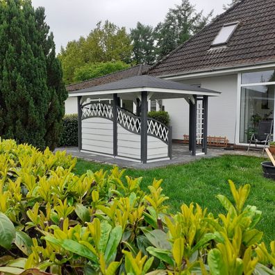 Pavillon Holzpavillon Gartenlaube Terrasse (7) 300 x 300 cm NEU!!
