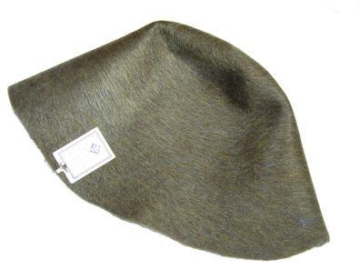 Hutstumpen Wolle Stumpen oliv mit glitzernden Haaren 120 gr Ü 48cm Rd 80cm Stu184