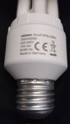 Osram DuLux Intelligent 18w/4000K 220-240V 145mA 50/60 Hz Made in Germany CE coolwhit