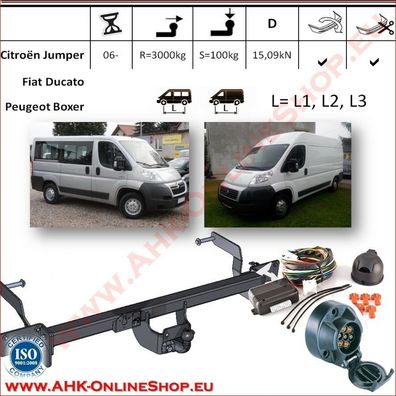 AHK ES7 Peugeot Boxer L1 / L2 / L3 ab 2006- Anhängevorrichtung Anhängerkupplung
