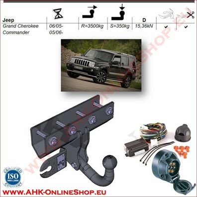 AHK ES7 Jeep Commander XK 2005-2011 Anhängevorrichtung Anhängerkupplung komplett