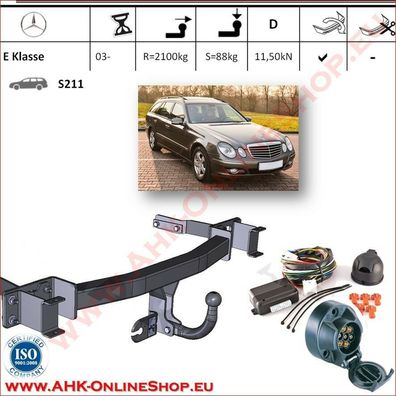AHK ES7 Mercedes E-Klasse S211 2002-09 Kombi Anhängevorrichtung Anhängerkupplung
