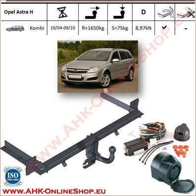AHK ES13 Opel Astra H Bj.2004-2011 Kombi Anhängevorrichtung Anhängerkupplung NEU