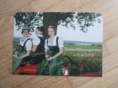 Westhofener Traubenblütenmajestäten 2014/2015 Rebecca, Viktoria, Karina - Autogramme!