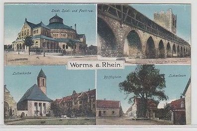 65750 Mehrbild Ak Worms am Rhein Pfiffigheim usw. um 1910
