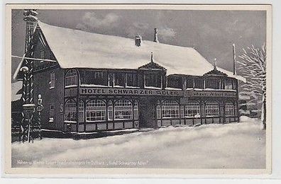 03995 Ak Kurort Friedrichsbrunn im Ostharz "Hotel schwarzer Adler" 1933