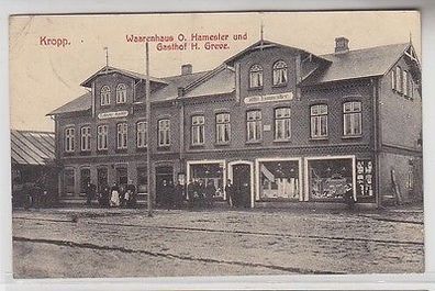 66323 Ak Kropp in Holstein Warenhaus O. Hamester und Gasthof H. Greve 1909