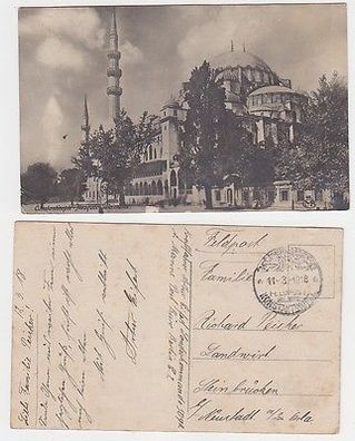 66188 Ak mit Feldpoststempel Türkei Feldpost Militär Mission Konstantinopel 1918