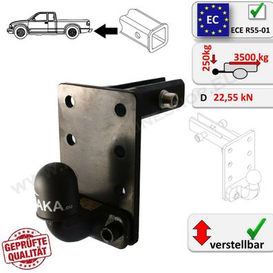 Heavy Duty Einschub für AHK 2 Loch 90mm für US-Aufnahme 2“ US Fahrzeuge Adapter