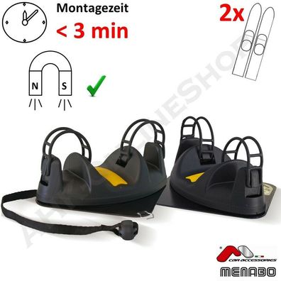 Magnetischer Ski-Träger Skihalter für Dach VOLVO V60 Cross Country 2015-