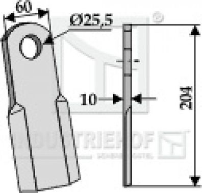 Schlegelmesser 63-NOB-04 passend für Kuhn, Vogel & Noot Grabenfräse
