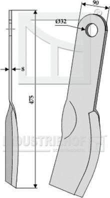 Schlegelmesser Mulchermesser 52563-HOW-27 passend für Howard Mulcher