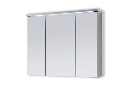 Aileenstore Spiegelschrank Badmöbel mit Beleuchtung DUO 80 cm LED GRAU
