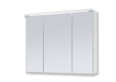 Aileenstore Spiegelschrank Badmöbel mit Beleuchtung DUO 80 cm LED Weiß