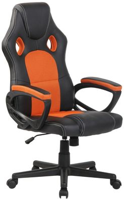 Racing Bürostuhl schwarz/ orange Chefsessel Drehstuhl Computerstuhl sportlich