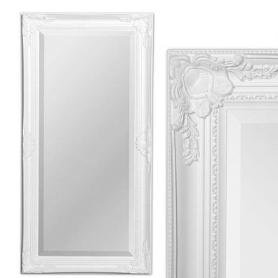 Wandspiegel Leandos 100x50cm Weiß Pur barock Design Spiegel pompös Facette