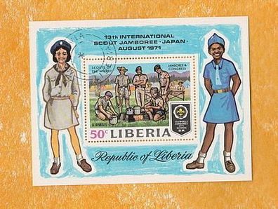 Weltpfadfindertreffen 1971 in Japan - Liberia Bl.56A gestempelt