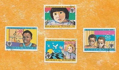 Jahr des Kindes 1979 - Tchad 856-59 kpl. gestempelt
